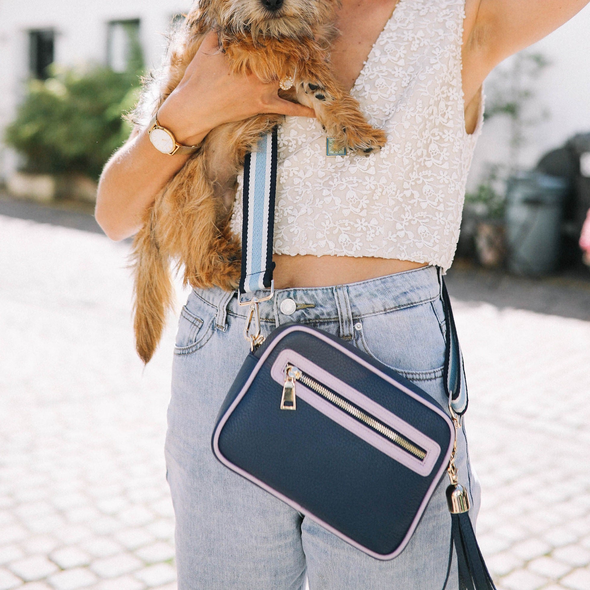 Lilac cross body discount bag